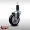 Service Caster 4'' SS Black Poly Wheel Swivel 1-1/4'' Expanding Stem Caster SCC-SSEX20S414-PPUB-BLK-114 - alternate 3